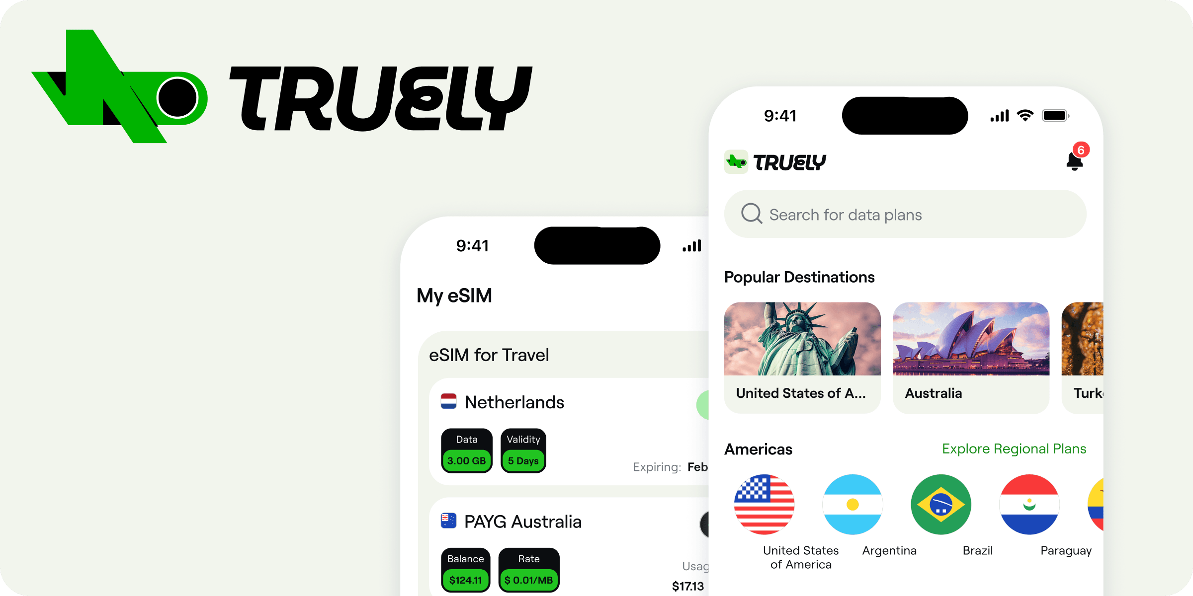 TRULY eSIM mobile app hero